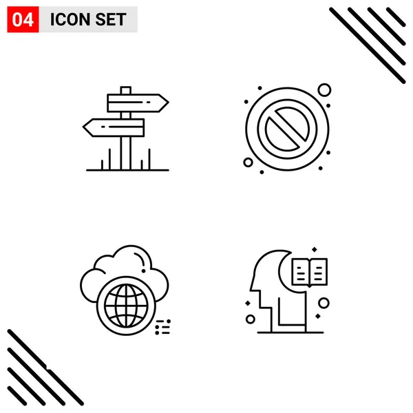 Conjunto Iconos Creativos Universales Simplemente Vector Ilustraciones Para Aplicaciones Web — Archivo Imágenes Vectoriales