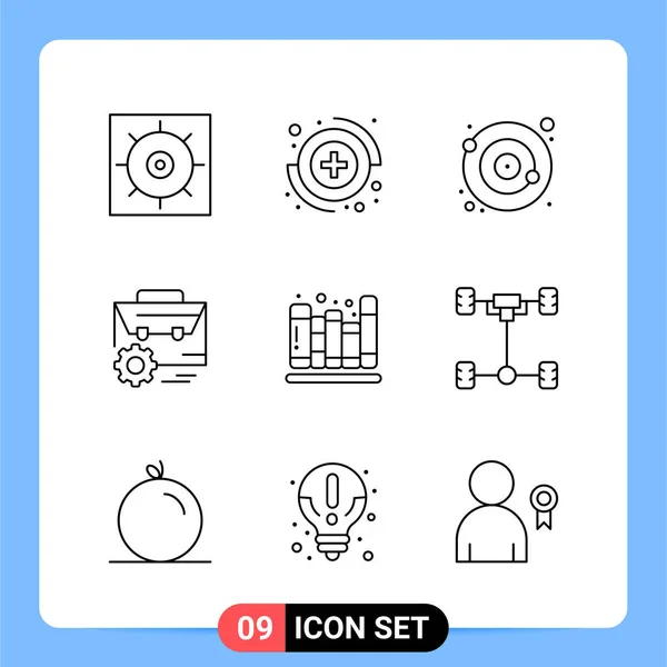 Conjunto Iconos Creativos Universales Simplemente Vector Ilustraciones Para Aplicaciones Web — Vector de stock