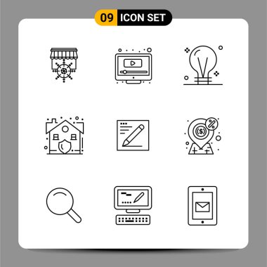 Evrensel yaratıcı simgeler kümesi, web ve mobil uygulamalar ve projeler için basit vektör illüstrasyonları 