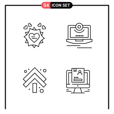 Evrensel yaratıcı simgeler kümesi, web ve mobil uygulamalar ve projeler için basit vektör illüstrasyonları 