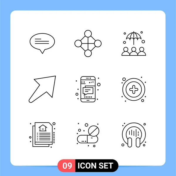 Set Universal Creative Icons Simply Vector Illustrations Web Mobile Apps — Stock Vector