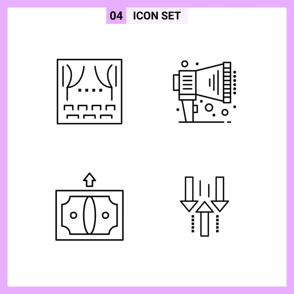 Set Universeller Kreativer Symbole Einfach Vektorillustrationen Für Web Und Mobile — Stockvektor