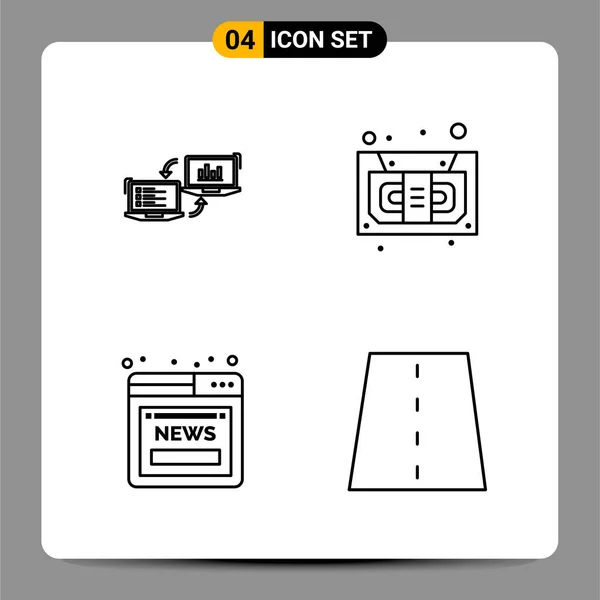 Vector Illustration Flat Icons — Stock Vector