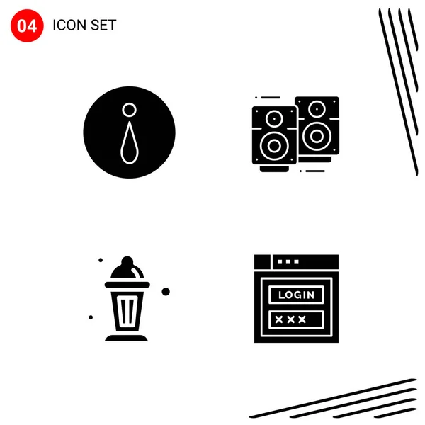 Conjunto Iconos Creativos Universales Simplemente Vector Ilustraciones Para Aplicaciones Web — Archivo Imágenes Vectoriales