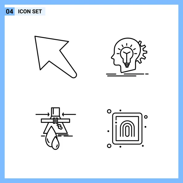 Conjunto Iconos Creativos Universales Simplemente Vector Ilustraciones Para Aplicaciones Web — Vector de stock