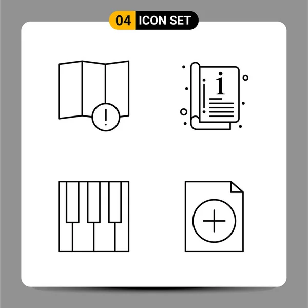 Conjunto Ícones Criativos Universais Simplesmente Vetor Ilustrações Para Web Aplicativos —  Vetores de Stock