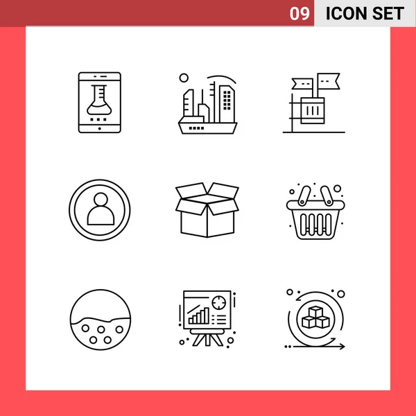 Conjunto Iconos Creativos Universales Simplemente Vector Ilustraciones Para Aplicaciones Web — Vector de stock