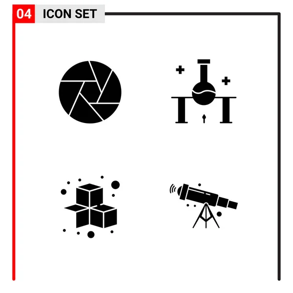 Set Universeller Kreativer Symbole Einfach Vektorillustrationen Für Web Und Mobile — Stockvektor