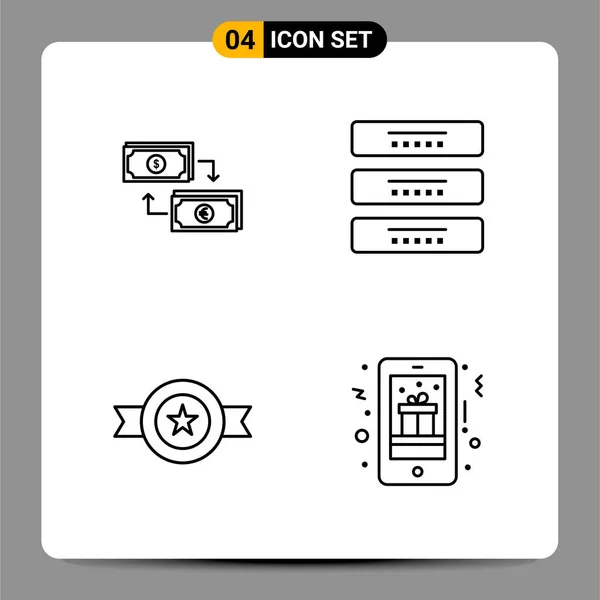 Conjunto Iconos Creativos Universales Simplemente Vector Ilustraciones Para Aplicaciones Web — Archivo Imágenes Vectoriales