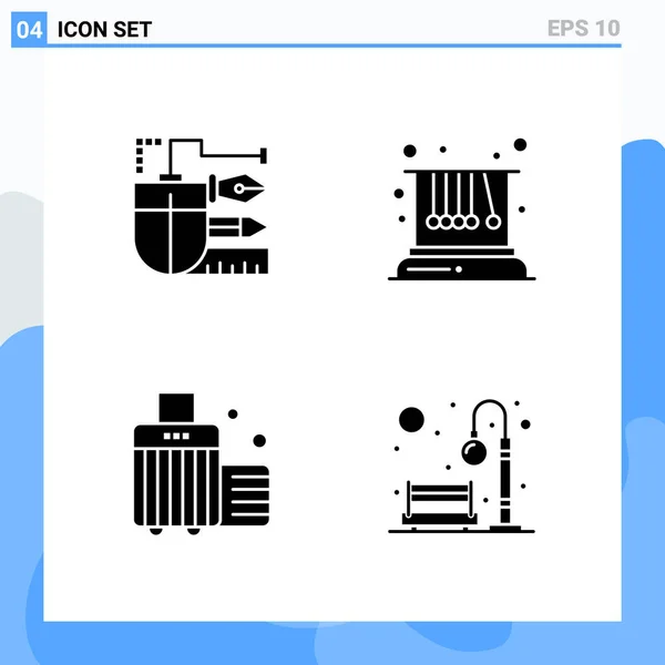 Conjunto Iconos Creativos Universales Simplemente Vector Ilustraciones Para Aplicaciones Web — Archivo Imágenes Vectoriales