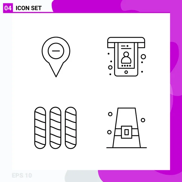 Conjunto Iconos Creativos Universales Simplemente Vector Ilustraciones Para Aplicaciones Web — Vector de stock