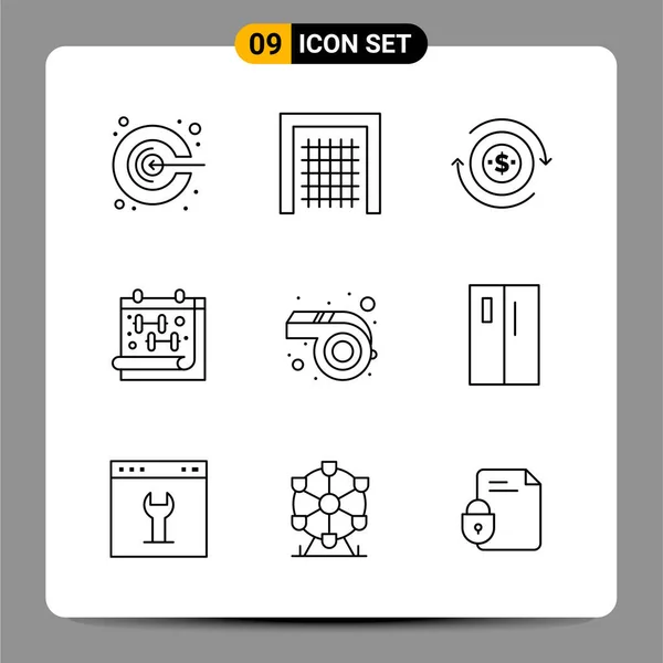 Conjunto Iconos Creativos Universales Simplemente Vector Ilustraciones Para Aplicaciones Web — Vector de stock