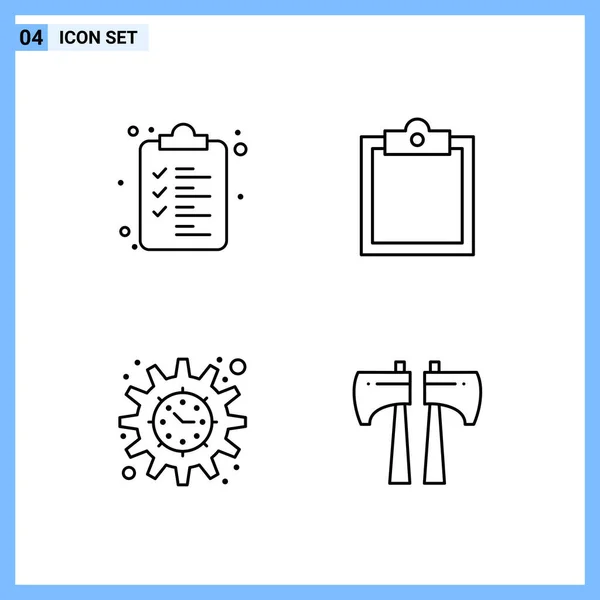 Conjunto Iconos Creativos Universales Simplemente Vector Ilustraciones Para Aplicaciones Web — Vector de stock