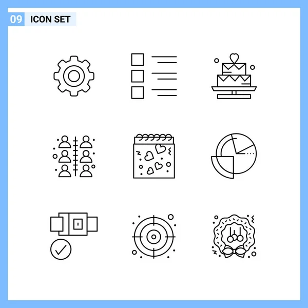 Conjunto Iconos Creativos Universales Simplemente Vector Ilustraciones Para Aplicaciones Web — Vector de stock