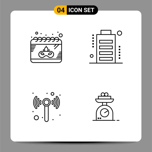 Conjunto Iconos Creativos Universales Simplemente Vector Ilustraciones Para Aplicaciones Web — Archivo Imágenes Vectoriales