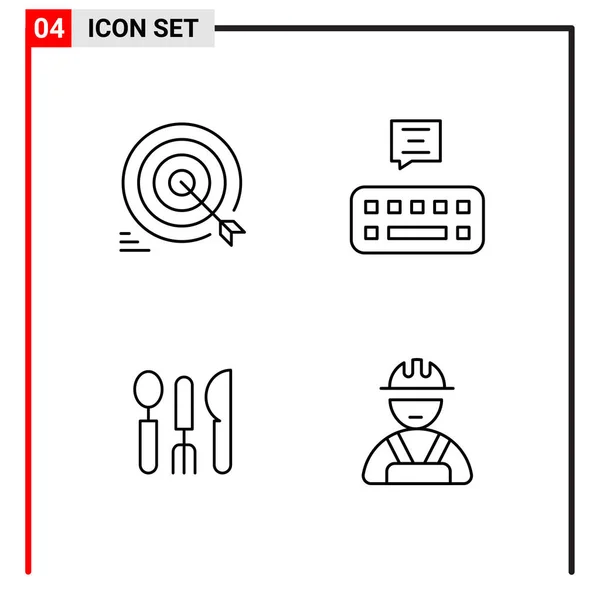 Set Universal Creative Icons Simply Vector Illustrations Web Mobile Apps — Stock Vector