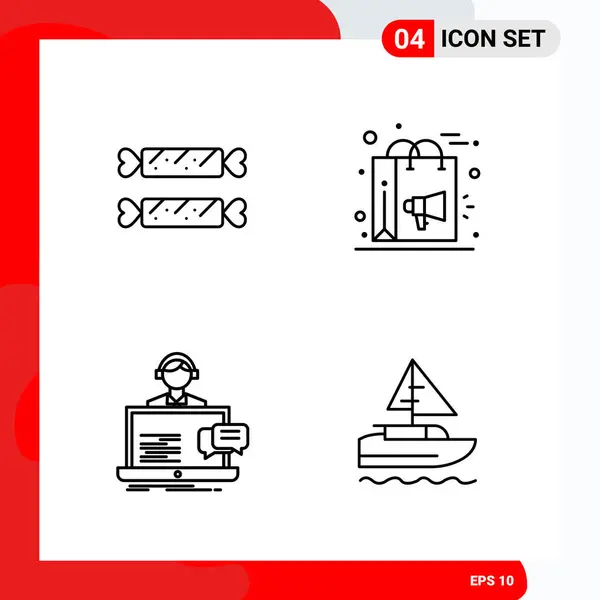 Set Universal Creative Icons Simply Vector Illustrations Web Mobile Apps — Stock Vector