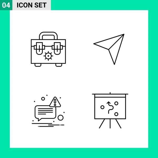 Conjunto Iconos Creativos Universales Simplemente Vector Ilustraciones Para Aplicaciones Web — Vector de stock