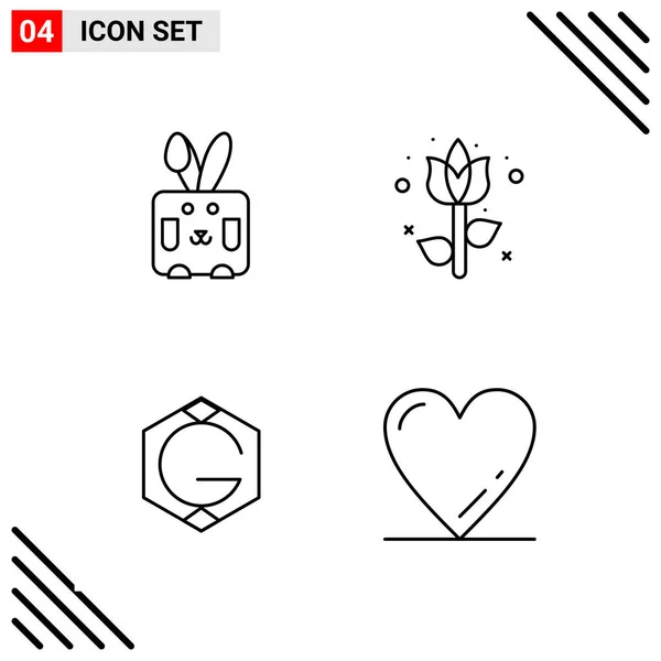 Conjunto Iconos Creativos Universales Simplemente Vector Ilustraciones Para Aplicaciones Web — Vector de stock