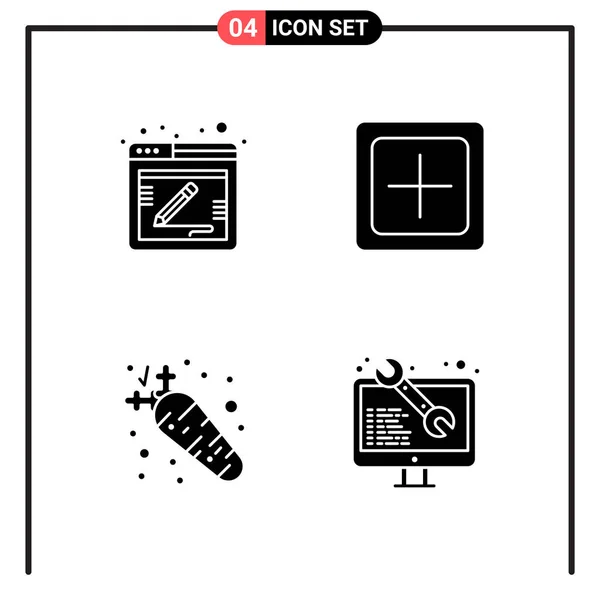 Conjunto Iconos Creativos Universales Simplemente Vector Ilustraciones Para Aplicaciones Web — Vector de stock