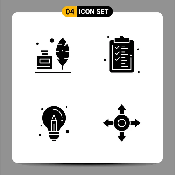 Conjunto Iconos Creativos Universales Simplemente Vector Ilustraciones Para Aplicaciones Web — Vector de stock