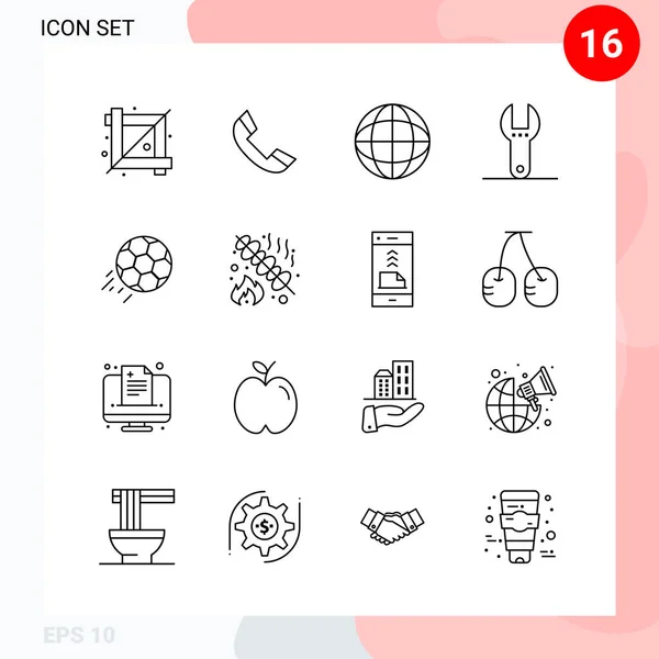 Conjunto Iconos Creativos Universales Simplemente Vector Ilustraciones Para Aplicaciones Web — Vector de stock