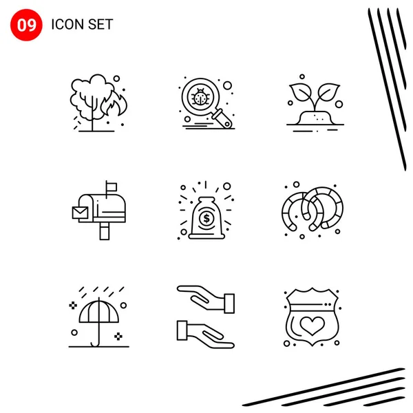 Set de 25 iconos de negocio universales Vector — Vector de stock