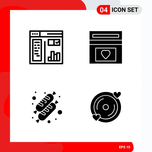 Conjunto Iconos Creativos Universales Simplemente Vector Ilustraciones Para Aplicaciones Web — Vector de stock