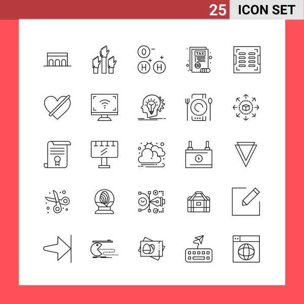 Conjunto Iconos Creativos Universales Simplemente Vector Ilustraciones Para Aplicaciones Web — Archivo Imágenes Vectoriales