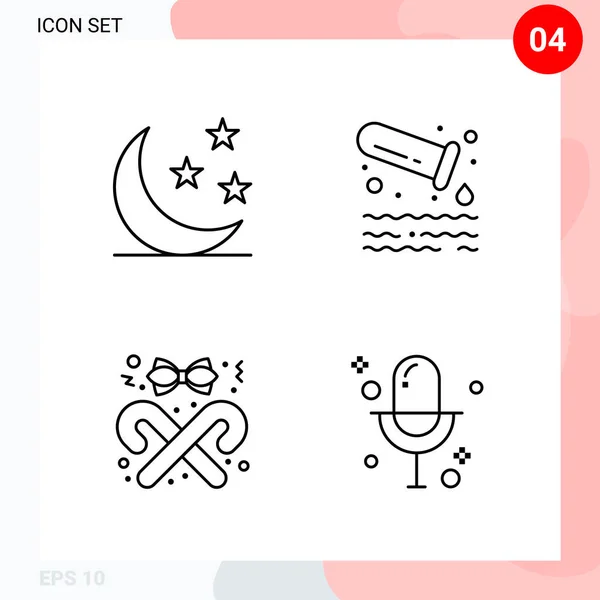 Conjunto Iconos Creativos Universales Ilustración Vectorial — Vector de stock