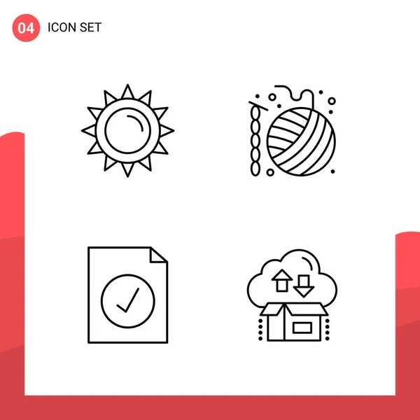 Set Universal Creative Icons Simply Vector Illustrations Web Mobile Apps — Stock Vector