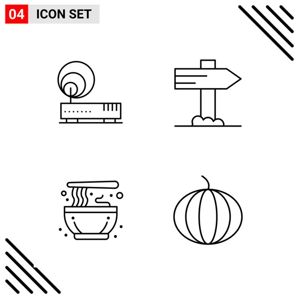 Conjunto Iconos Creativos Universales Simplemente Vector Ilustraciones Para Aplicaciones Web — Vector de stock