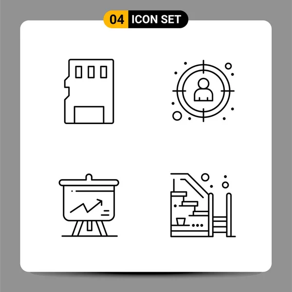 Conjunto Iconos Creativos Universales Simplemente Vector Ilustraciones Para Aplicaciones Web — Vector de stock