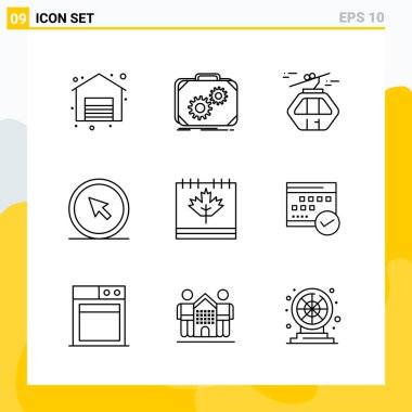 Evrensel yaratıcı simgeler kümesi, web ve mobil uygulamalar ve projeler için basit vektör illüstrasyonları 