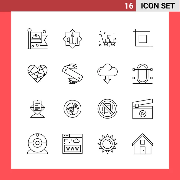 Conjunto Iconos Creativos Universales Simplemente Vector Ilustraciones Para Aplicaciones Web — Archivo Imágenes Vectoriales