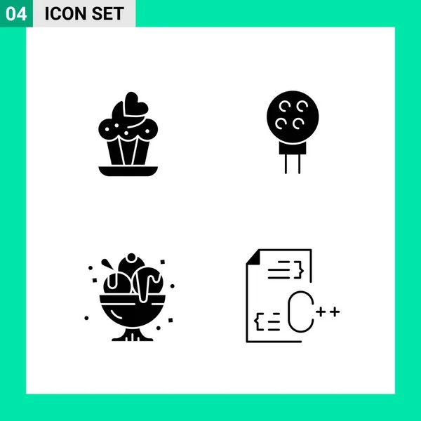 Conjunto Iconos Creativos Universales Simplemente Vector Ilustraciones Para Aplicaciones Web — Vector de stock