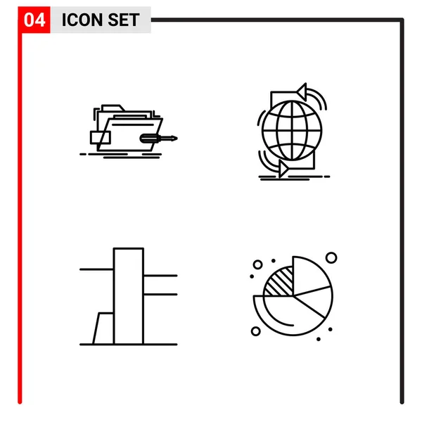 Set Universeller Kreativer Symbole Einfach Vektorillustrationen Für Web Und Mobile — Stockvektor