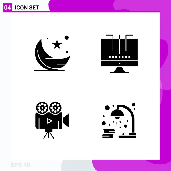 Conjunto Iconos Creativos Universales Simplemente Vector Ilustraciones Para Aplicaciones Web — Archivo Imágenes Vectoriales