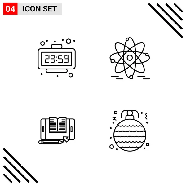 Conjunto Iconos Creativos Universales Simplemente Vector Ilustraciones Para Aplicaciones Web — Archivo Imágenes Vectoriales