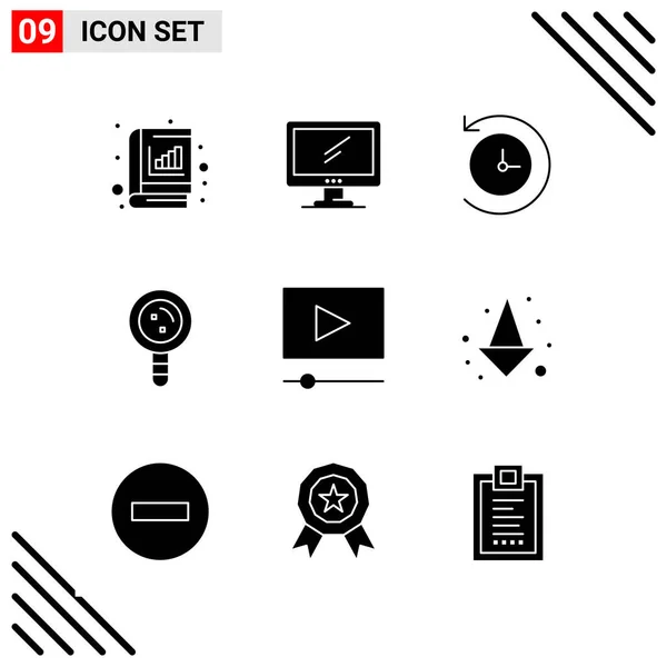 Conjunto Iconos Creativos Universales Simplemente Vector Ilustraciones Para Aplicaciones Web — Vector de stock