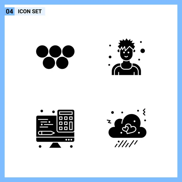 Set Universal Creative Icons Vector Illustration — Stock Vector