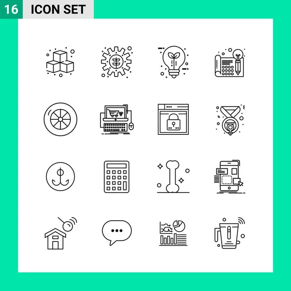 Conjunto Iconos Creativos Universales Simplemente Vector Ilustraciones Para Aplicaciones Web — Vector de stock