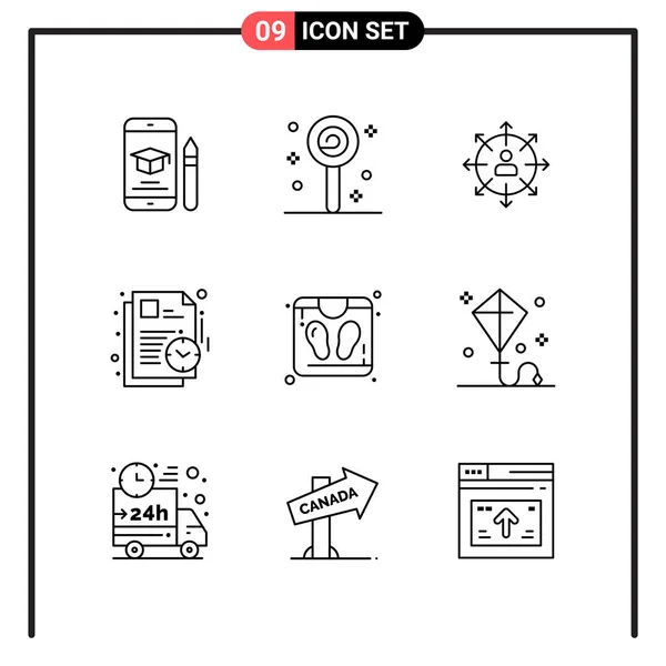 Conjunto Iconos Creativos Universales Simplemente Vector Ilustraciones Para Aplicaciones Web — Vector de stock