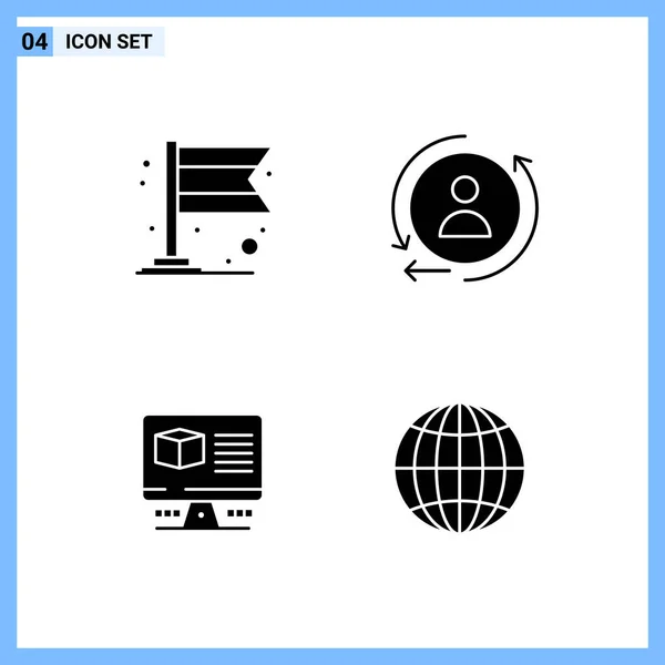 Creative Icons Set Design White Background — Stock Vector