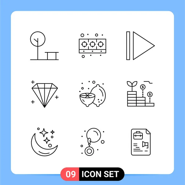 Conjunto Iconos Creativos Universales Simplemente Vector Ilustraciones Para Aplicaciones Web — Archivo Imágenes Vectoriales