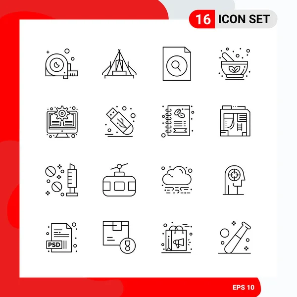 Conjunto Iconos Creativos Universales Simplemente Vector Ilustraciones Para Aplicaciones Web — Vector de stock