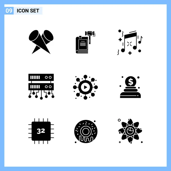 Conjunto Iconos Creativos Universales Simplemente Vector Ilustraciones Para Aplicaciones Web — Vector de stock