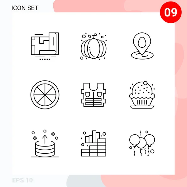 Conjunto Iconos Creativos Universales Simplemente Vector Ilustraciones Para Aplicaciones Web — Vector de stock