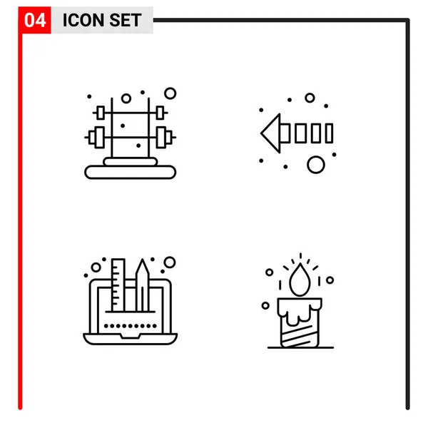 Conjunto Iconos Creativos Universales Simplemente Vector Ilustraciones Para Aplicaciones Web — Archivo Imágenes Vectoriales