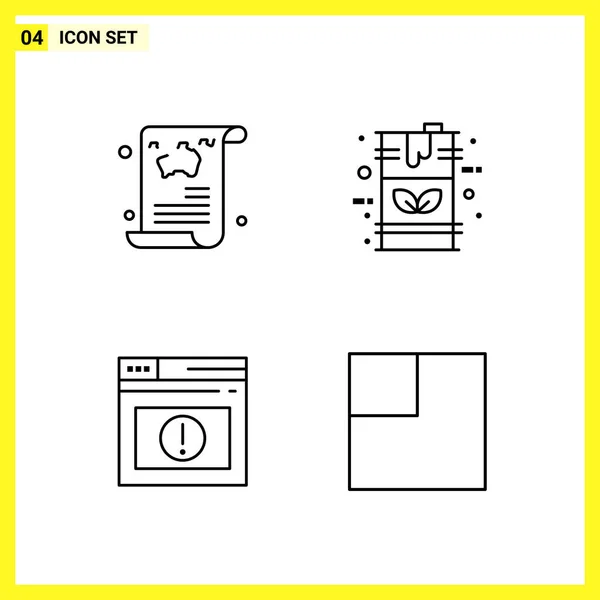 Set Universeller Kreativer Symbole Einfach Vektorillustrationen Für Web Und Mobile — Stockvektor